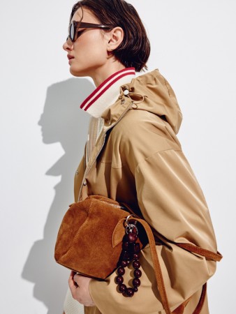 сумка из натуральной замши премиум качества - аксессуары с карманами 