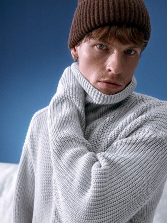 свитер оверсайз из хлопка - джемперы, свитеры и кардиганы с воротом 