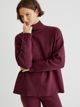 свитер с воротником-стойкой - женская одежда с воротом 