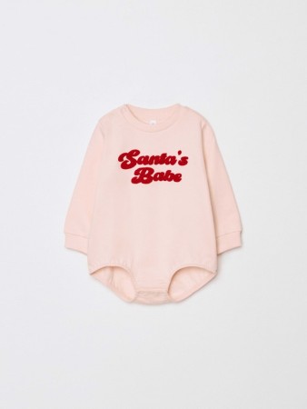 свитшот-боди с новогодним принтом для малышей - нижнее белье для малышей