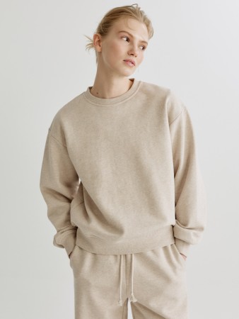 свитшот из фактурного футера - женские свитшоты дешевые 