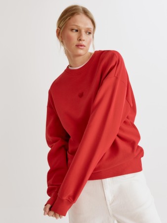 свитшот из футера с патчем - толстовки и свитшоты с длинным рукавом 