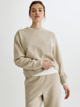 свитшот оверсайз из фактурного футера - женские свитшоты женские 