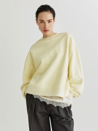 свитшот оверсайз из футера - женские толстовки и свитшоты из футера 