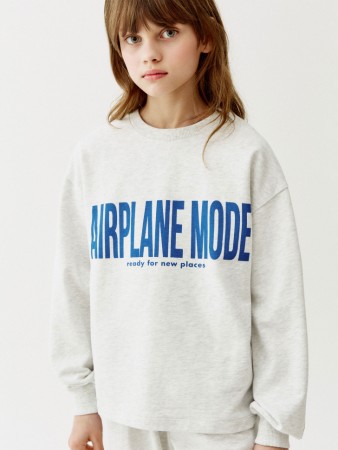 свитшот оверсайз с принтом для девочек - детская одежда с принтом 