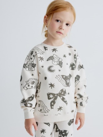 свитшот с новогодним принтом для девочек фотография