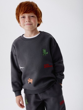свитшот с объемной аппликацией для мальчиков фотография