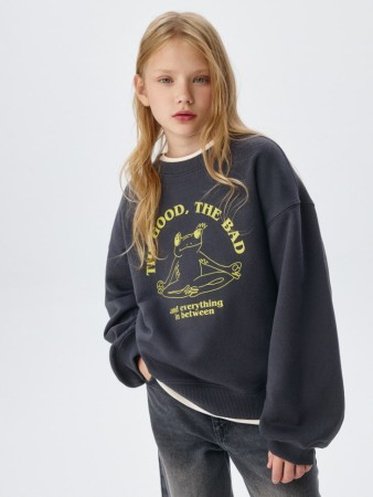 свитшот с принтом для девочек - детская одежда, обувь и аксессуары для всех возрастов объемная 