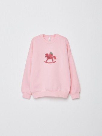 свитшот с принтом для девочек - детская одежда, обувь и аксессуары для всех возрастов оверсайз 