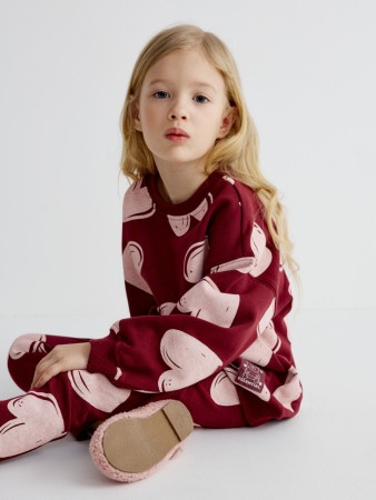 свитшот с принтом для девочек - детская одежда объемная 