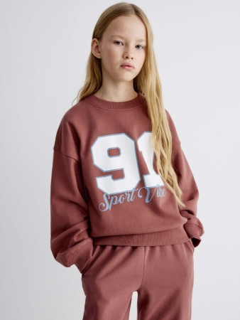 свитшот с принтом для девочек - толстовки и свитшоты с круглым вырезом 