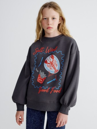 свитшот с принтом для девочек фотография