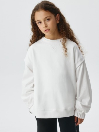 свитшот с пышными рукавами для девочек фотография