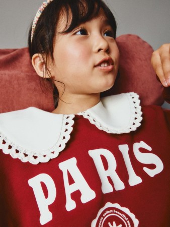 свитшот с воротником для девочек - детская одежда, обувь и аксессуары для всех возрастов из футера 