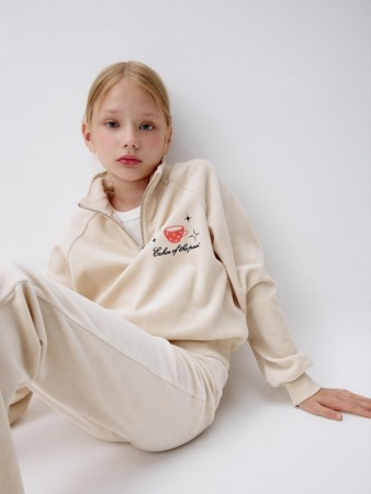 свитшот с воротником на молнии для девочек - детская одежда, обувь и аксессуары для всех возрастов с воротом 