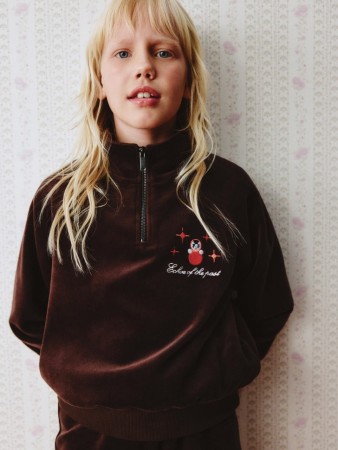свитшот с воротником на молнии для девочек - детская одежда, обувь и аксессуары для всех возрастов с воротом 