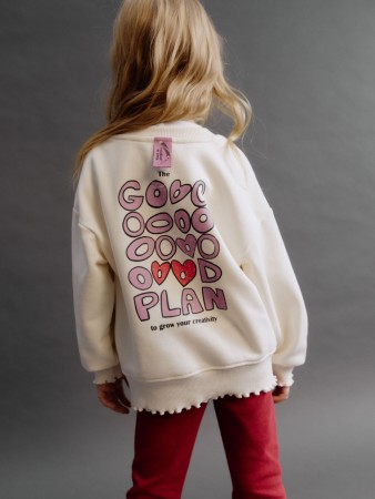 свитшот с ярким принтом для девочек - толстовки и свитшоты с длинным рукавом 