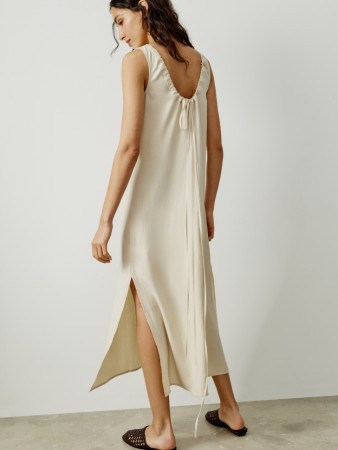 свободное платье из тенселя со льном - женская одежда, обувь и аксессуары из тенселя 