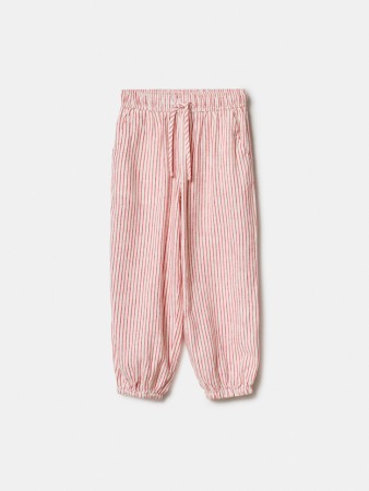 свободные брюки из смесового льна для девочек - детская одежда, обувь и аксессуары для всех возрастов дорогая 