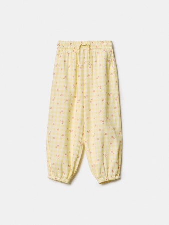 свободные брюки из смесового льна для девочек фотография