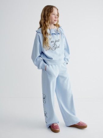 свободные брюки с вышивкой для девочек - детская одежда эластичная 