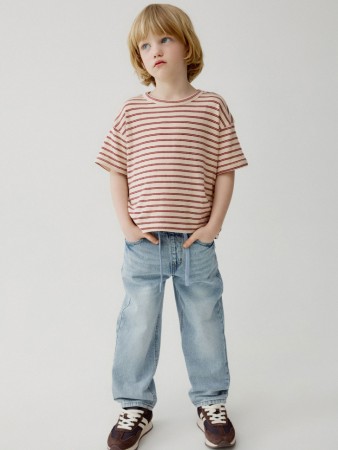 свободные джинсы на резинке для мальчиков - детские джинсы на кулиске 