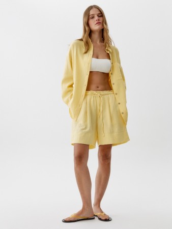 свободные шорты из муслина - женские шорты муслиновые 