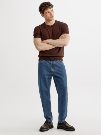 свободные укороченные джинсы со средней посадкой - мужская одежда, обувь и аксессуары sela 