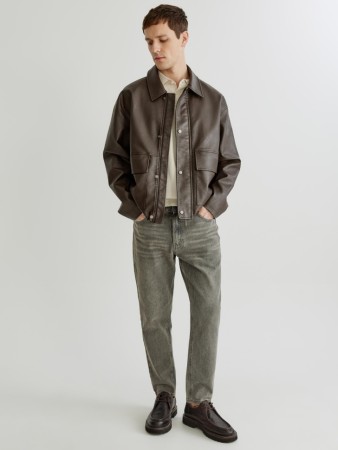 свободные укороченные джинсы со средней посадкой - мужская одежда, обувь и аксессуары укороченная 