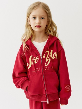 толстовка на молнии с принтом для девочек фотография