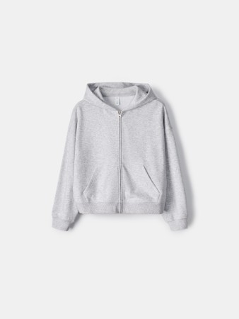 толстовка оверсайз на молнии для девочек фотография