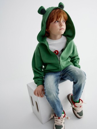 толстовка с ушками на капюшоне детская - толстовки и олимпийки