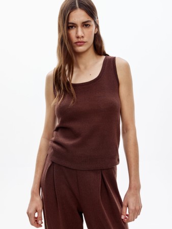 топ фактурной вязки - женские топы и майки плетеные 