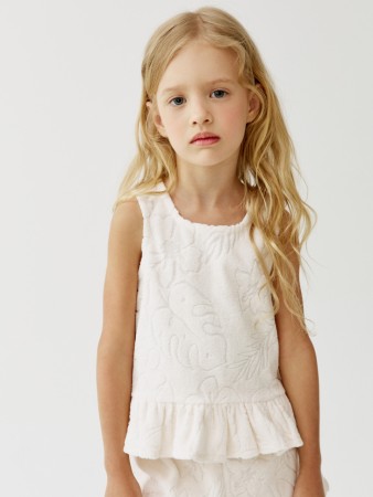 топ из махрового трикотажа для девочек фотография