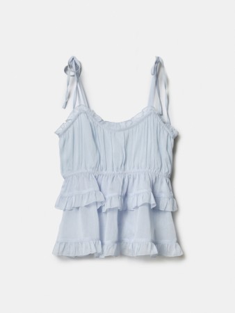 топ из шифона с оборкой из линейки  young фотография