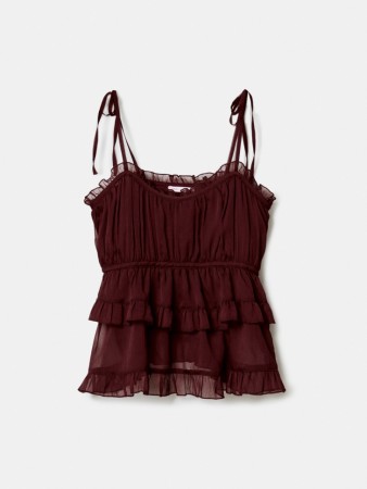 топ из шифона с оборкой из линейки  young фотография