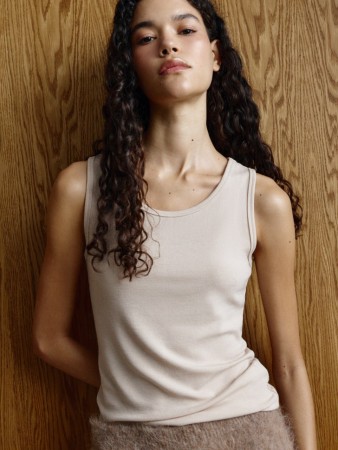 топ из тенсела с содержанием шерсти - женская одежда однотонная 