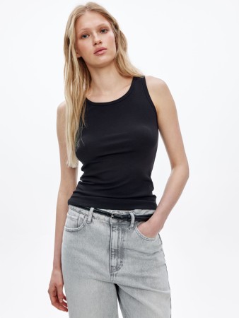 топ приталенный из смесового модала - женские топы и майки из модала 