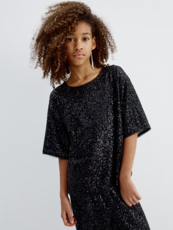 топ с пайетками для девочек - детская одежда новогодняя 