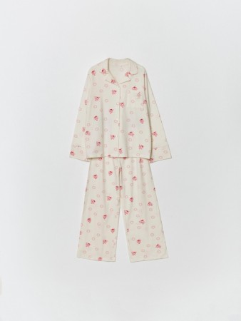 трикотажная пижама для девочек с принтом  x смешарики - детские пижамы трикотажные 