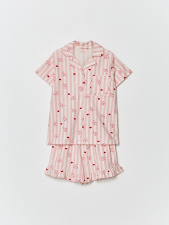 трикотажная пижама для девочек с принтом  x смешарики фотография