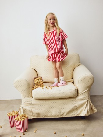 трикотажная пижама для девочек с принтом  x смешарики - детская домашняя одежда