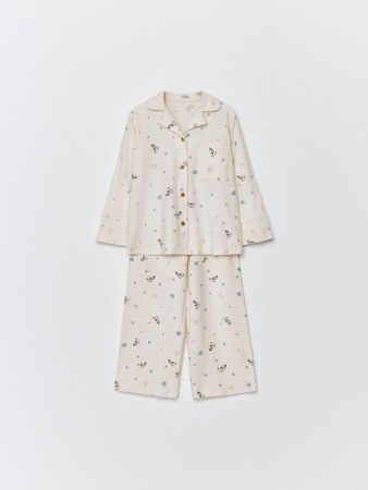 трикотажная пижама с принтом для девочек - детские пижамы