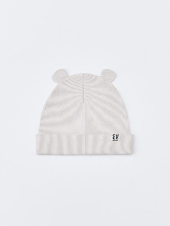 трикотажная шапка с ушками для малышей - аксессуары для малышей sela 