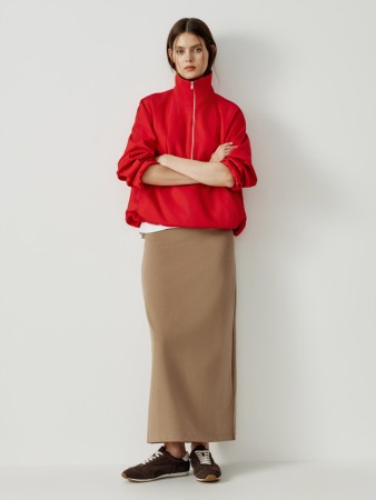 трикотажная юбка макси прямого кроя - женские юбки женские 