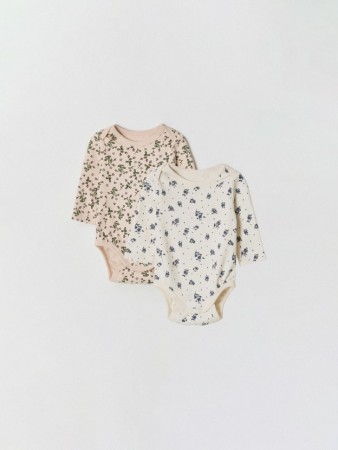 трикотажное боди с длинным рукавом для малышей, 2 шт. - нижнее белье для малышей