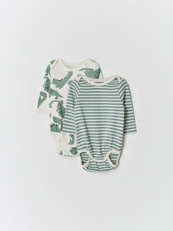 трикотажное боди с длинным рукавом для малышей, 2 шт. - нижнее белье для малышей