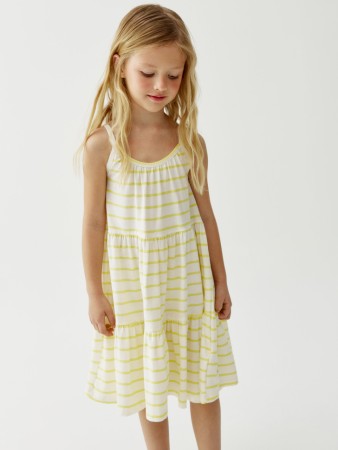 трикотажное платье на бретелях для девочек - детская одежда недорогая 