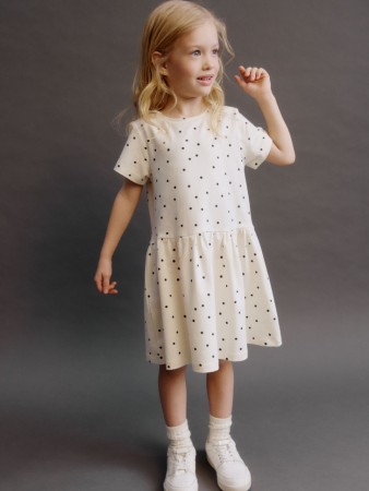 трикотажное платье с принтом для девочек - детская одежда, обувь и аксессуары