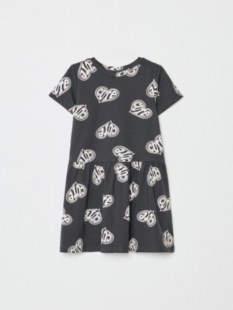 трикотажное платье с принтом для девочек - детская одежда, обувь и аксессуары
